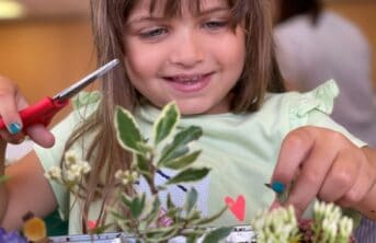 Children learn how to make their own min garden