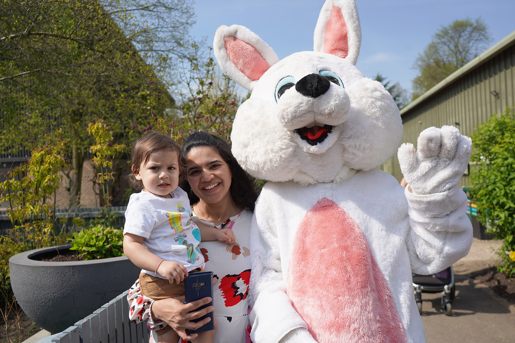 Easter bunny at Capel Manor Gardens in Enfield