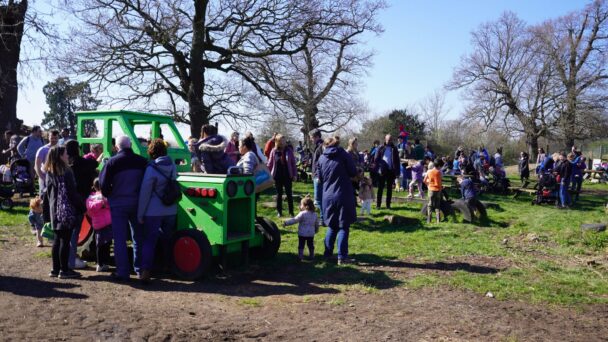People at an event on a field